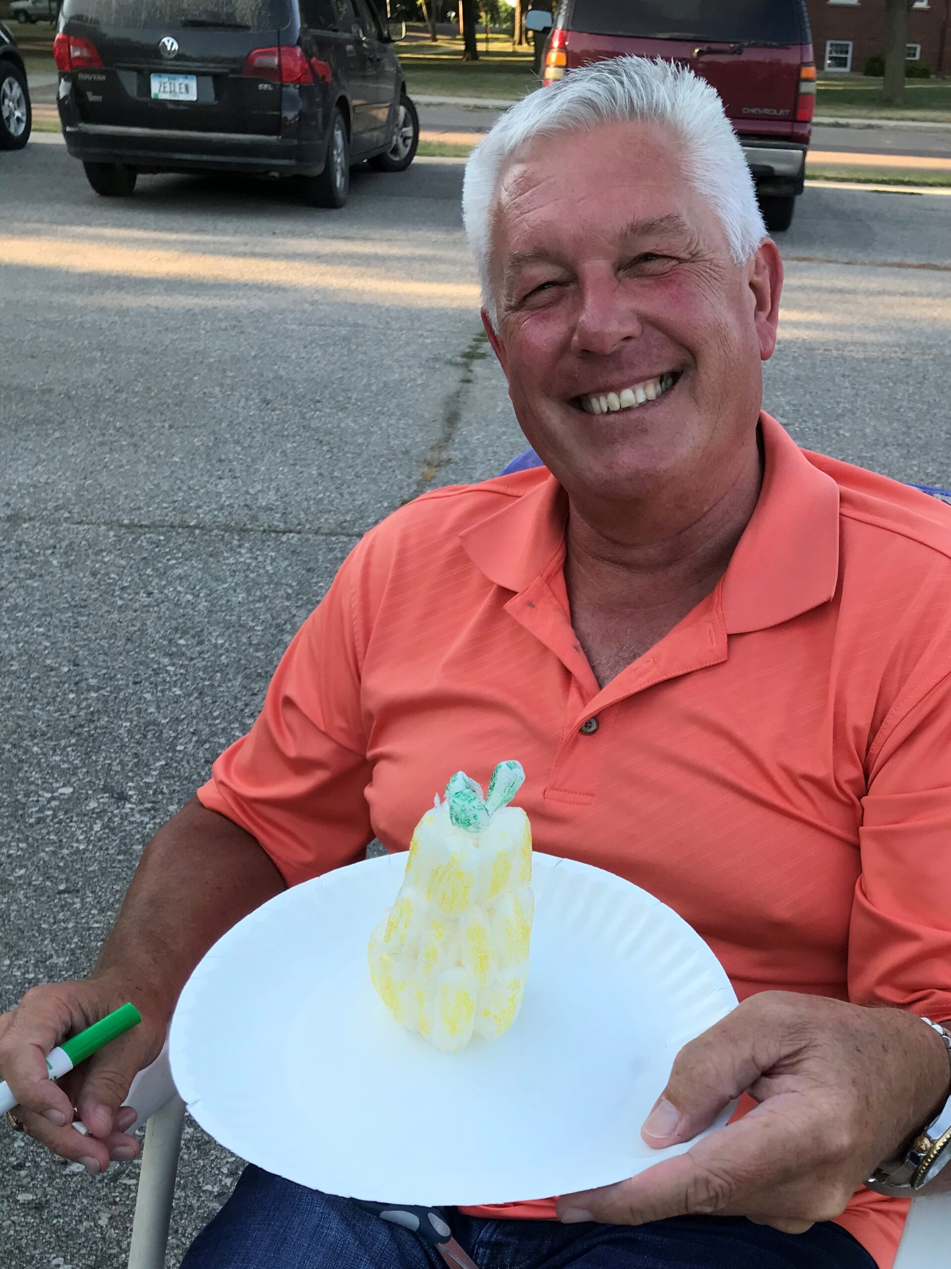 Pastor Dave made a pineapple.