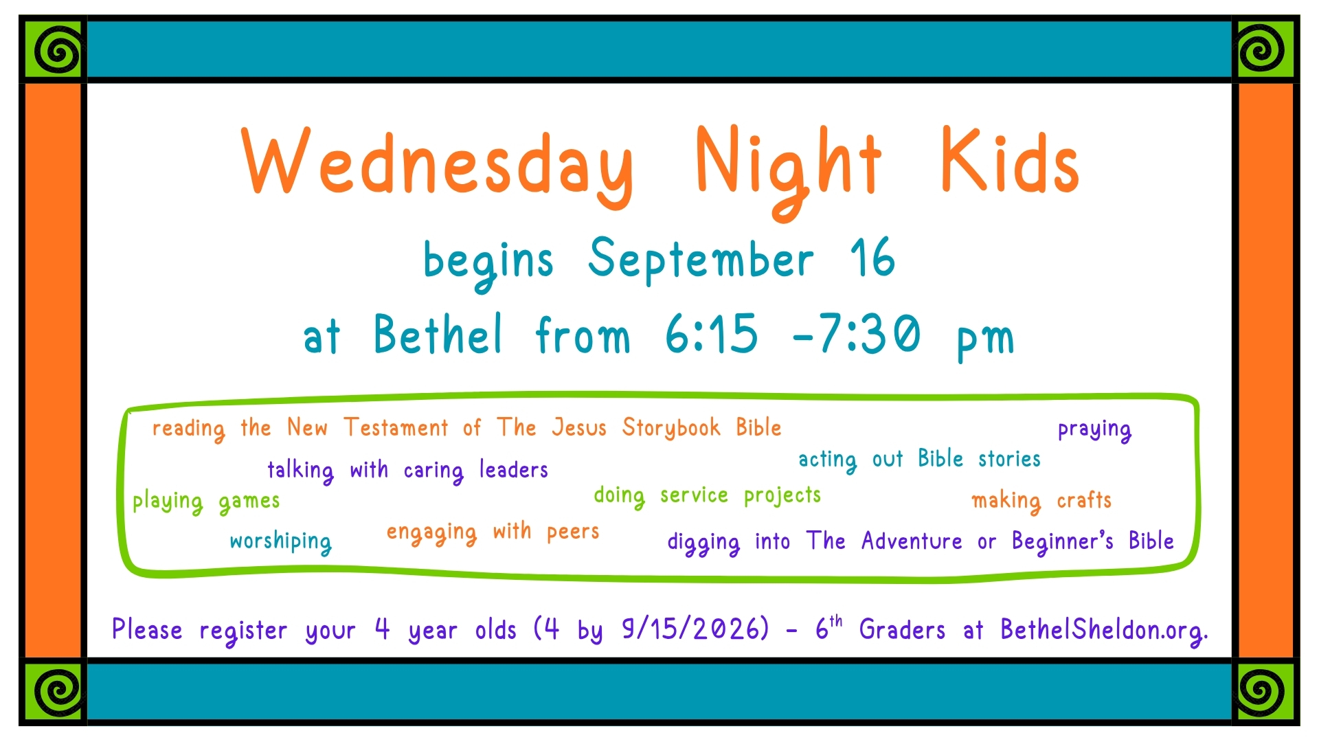 Wednesday Night Kids 202627 B